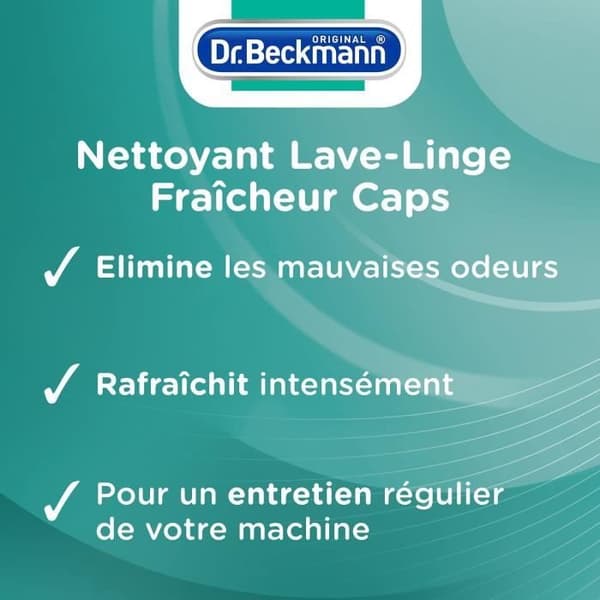 DR BECKMANN Tvättmaskinsrengörare - Kepsar x3