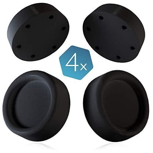 Plemont Anti-Vibration Pads 4x4,5cm Svart, Tillverkad i Tyskland, Kompatibel BOSCH, AEG, Siemens - Tvättmaskinsdämpare