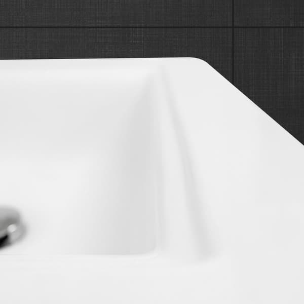 Keramisk vask bassin monteret håndvask håndvask 605 x 465 mm