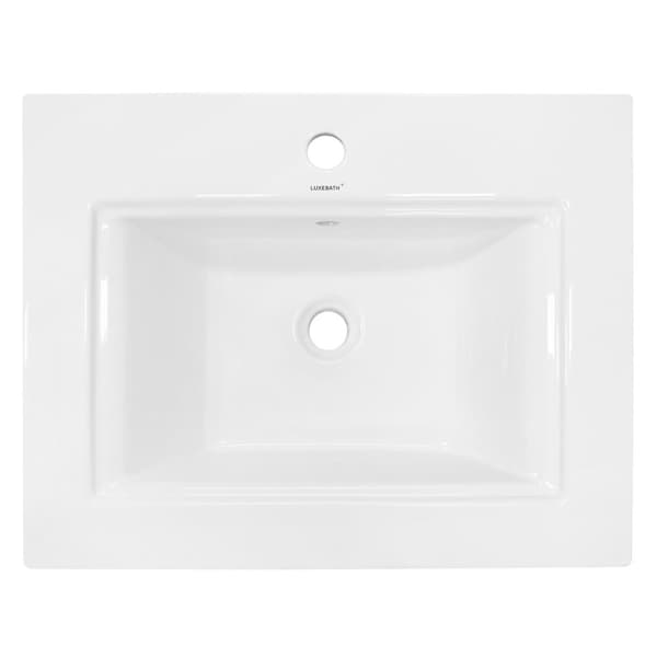 Keramisk vask bassin monteret håndvask håndvask 605 x 465 mm