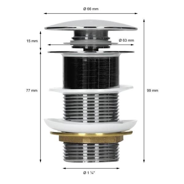ECD Germany vask bassin herunder affald sæt med overløb -. Ø 400x147 mm - Keramisk - rund - hvid - håndvask tæller bækkenet top håndvask Countertop