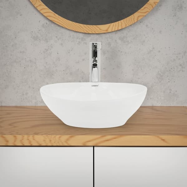 Keramisk vask forfængelighed køkkenbordet håndvask bassin håndvask 410 x 330 mm