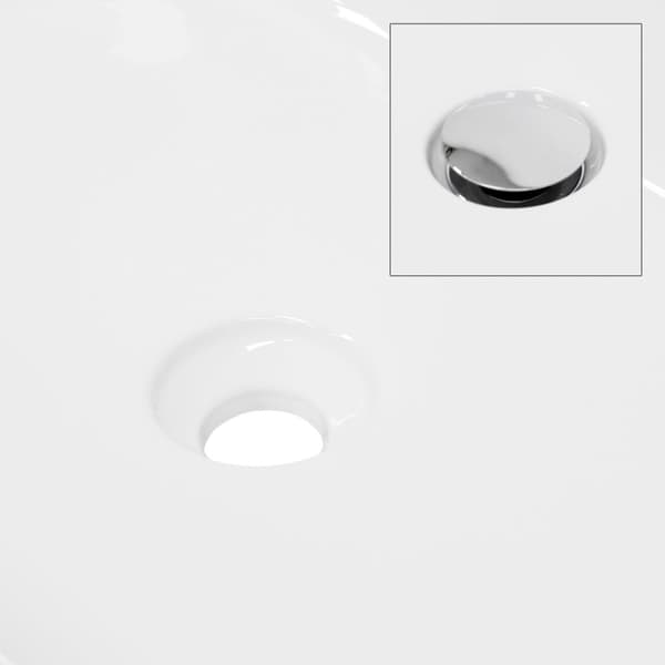 Keramisk vask forfængelighed køkkenbordet håndvask bassin håndvask 605 x 380 mm