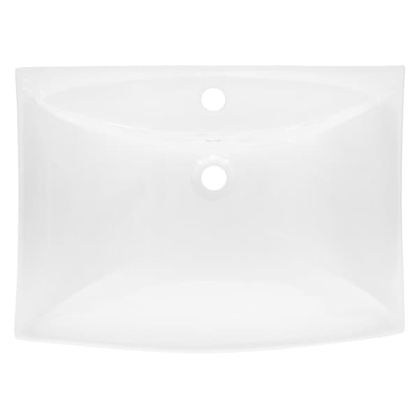 Keramisk vask forfængelighed køkkenbordet håndvask bassin håndvask 605 x 460 mm