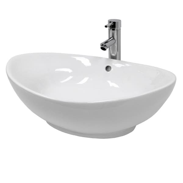 Keramisk vask forfængelighed køkkenbordet håndvask bassin håndvask 590 x 390 mm