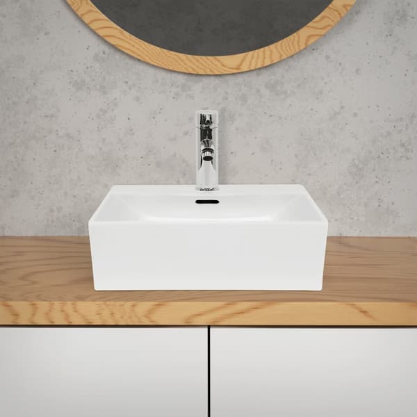 Keramik diskho fåfänga bänkskivan tvättställ bassäng tvättställ 415 x 360 mm