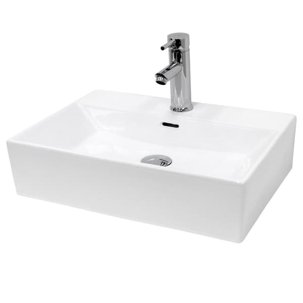 Keramisk vask forfængelighed køkkenbordet håndvask bassin håndvask 415 x 360 mm