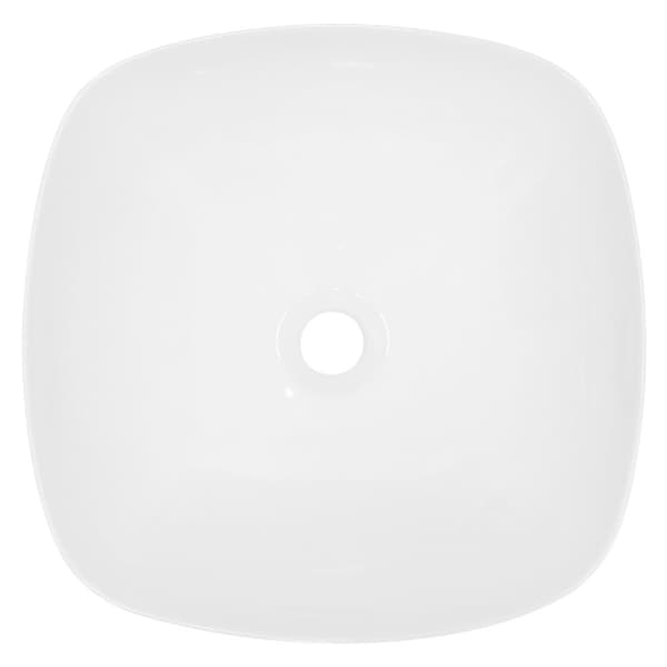 ECD Germany håndvask håndvask inkl. Affaldssæt uden overløb - 405 x 405 x 140 mm - lavet af keramik - hvid - bordplade håndvask bordplade håndvask