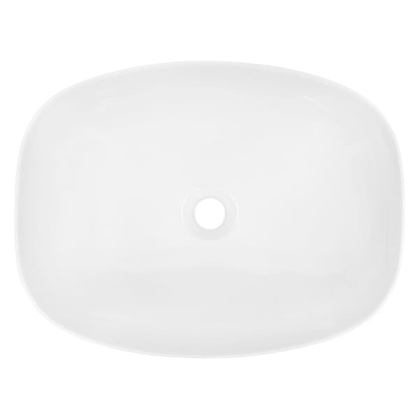 ECD Germany håndvask håndvask inkl. Affaldssæt uden overløb - 505 x 385 x 135 mm - lavet af keramik - hvid - bordplade håndvask bordplade håndvask