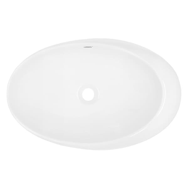 ECD Germany håndvask håndvask - 585x375x145 mm - lavet af keramik - oval - hvid - bordplade håndvask bordplade håndvask håndvask håndvask bordplade