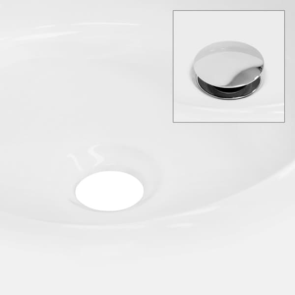 ECD Germany pesuallas pesuallas - Ø 420 x 170 mm - valmistettu keraamisesta - pyöreä - valkoinen - työtaso pesuallas tiskiallas pesuallas pesuallas