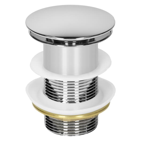 ECD Germany Badeværelse Keramisk håndvask Bordplade Vaskeskål Håndvask 605 x 380 x 125 mm - Oval - Hvid køkkenbord toilet + Pop-up affald 1 1/4 "Slids