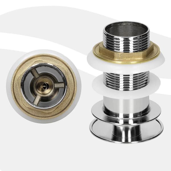 ECD Germany Badeværelse Keramisk håndvask Bordvask Vaskeskål Håndvask Ø 350 x 120 mm - Rund - Hvid Bordplade Toilet + Pop-up affald 1 1/4 "Slids