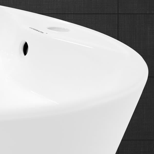 ECD Germany design håndvask håndvask Ø 455 x 185 mm lavet af keramisk rund hvid - bordplade håndvask bordplade håndvask håndvask bordplade håndvask