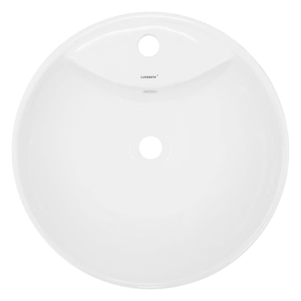 ECD Germany design håndvask håndvask Ø 455 x 185 mm lavet af keramisk rund hvid - bordplade håndvask bordplade håndvask håndvask bordplade håndvask