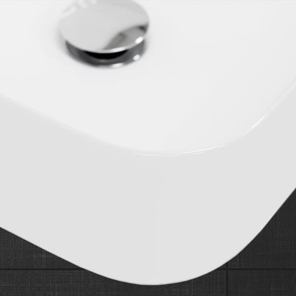 ECD Germany design håndvask håndvask 480 x 380 x 140 mm lavet af keramisk hvid - bordplade håndvask bordplade håndvask håndvask bordplade håndvask