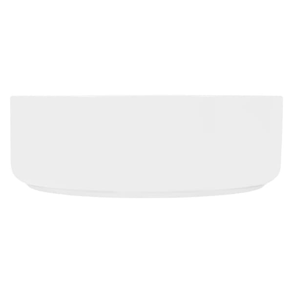 ECD Germany design tvättställ Ø 355 x 120 mm av keramik rund vit - bänkskiva tvättställ handfat handfat bänkskiva tvättställ vattenfall tvättställ