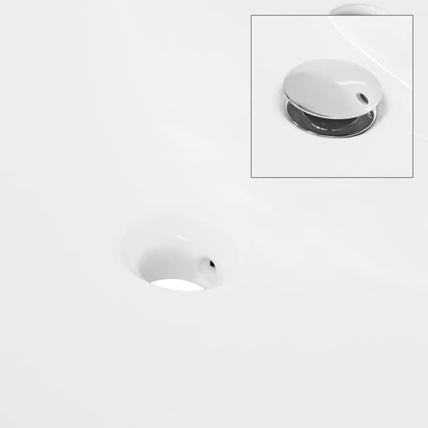 ML Design keramisk håndvask hvid 71x16.5x46 cm, indbygget håndvask med trykhul og overløb, top håndvask indbygget håndvask vaskeri, til badeværelset