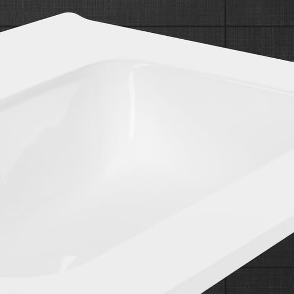 ML Design keramisk håndvask hvid 71x16.5x46 cm, indbygget håndvask med trykhul og overløb, top håndvask indbygget håndvask vaskeri, til badeværelset