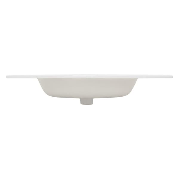 ML Design keramisk vask Hvid 81x16.5x46 cm firkantet, indbygget håndvask med trykhul og overløb, top håndvask indbygget håndvask, til badeværelset