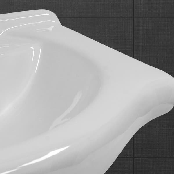 ML Design keramisk håndvask hvid 77x21,5x51,5 cm, indbygget håndvask med trykhul og overløb, top håndvask vaskeskål vaskerum hånd, til badeværelset
