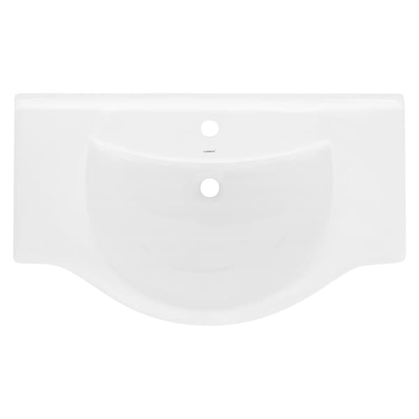 ML Design keramisk håndvask hvid 86x21,5x51,5 cm, indbygget håndvask med trykhul og overløb,top håndvask indbygget håndvask vaskeskål,til badeværelset