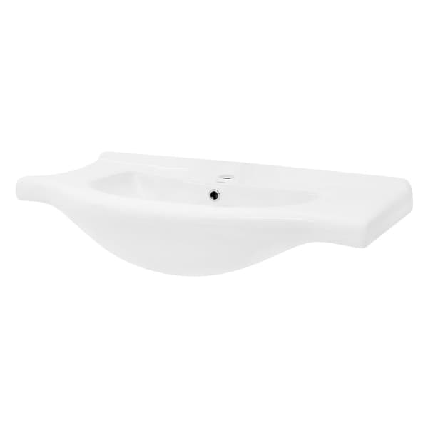 ML Design keramisk håndvask hvid 86x21,5x51,5 cm, indbygget håndvask med trykhul og overløb,top håndvask indbygget håndvask vaskeskål,til badeværelset