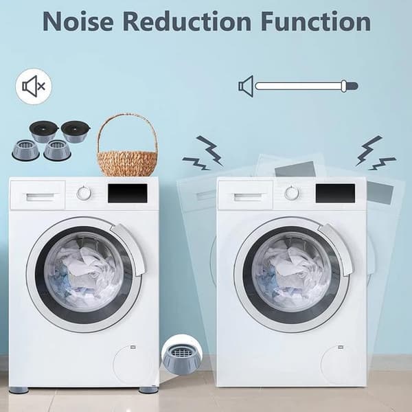 Style 1 - Vibrationsdæmpende fødder til vaskemaskine/tørretumbler 4 stk.