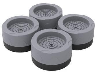 Style 2 - Vibrationsdæmpende fødder til vaskemaskine/tørretumbler 4 stk.