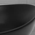 Miniatyrbillede 5 af 6: ML Design keramisk vask i sort matte 41x33.5x14.5cm, oval fastgørelsesvask, moderne forfængelighed