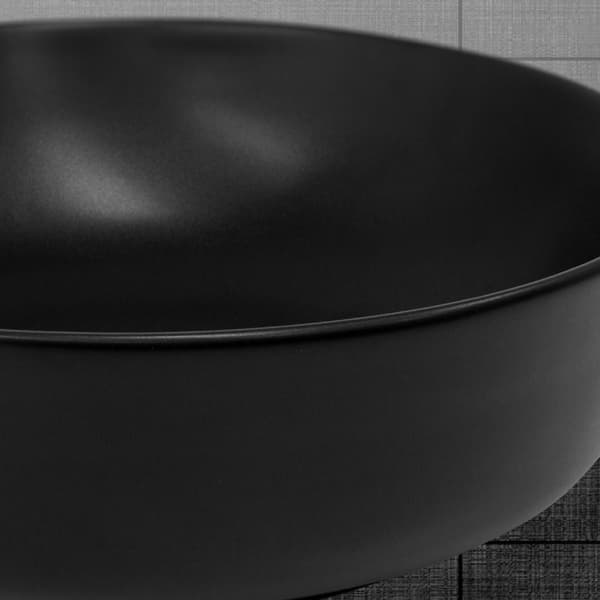 ECD Germany Design pesuallas pesuallas Ø 355 x 120 mm, keraaminen pyöreä valkoinen - työtaso pesuallas tiskiallas pesuallas pesuallas työtaso