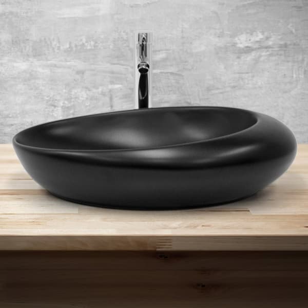 ECD Germany håndvask håndvask - 585x375x145 mm - lavet af keramik - oval - hvid - bordplade håndvask bordplade håndvask håndvask håndvask bordplade