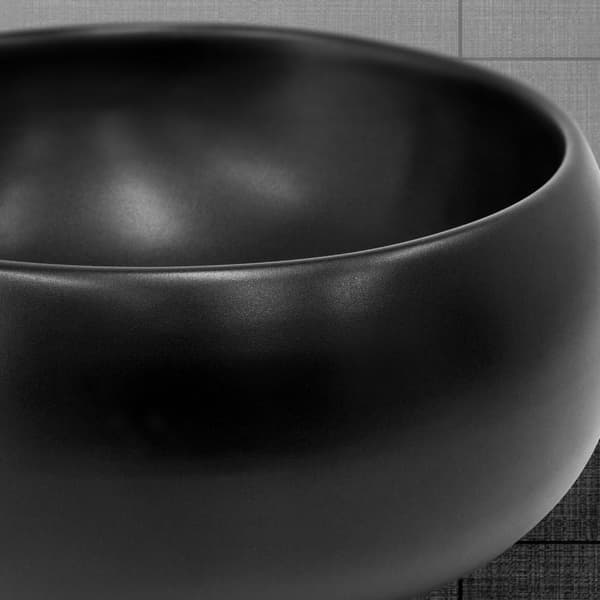 ECD Germany vask bassin Ø 400 x 350 mm runde keramik, hvid, top bassin top håndvask håndvask Vessel sink sink bassin vandfald håndvask vask nøgle
