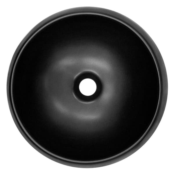 ECD Germany vask bassin Ø 400 x 350 mm runde keramik, hvid, top bassin top håndvask håndvask Vessel sink sink bassin vandfald håndvask vask nøgle