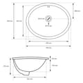 Miniatyrbillede 5 af 8: ML-Design keramisk håndvask hvid skinnende 49x19.5x40.5cm oval indbygget håndvask med overløb og blomsterhul, badeværelse bordplade håndvask indbygget