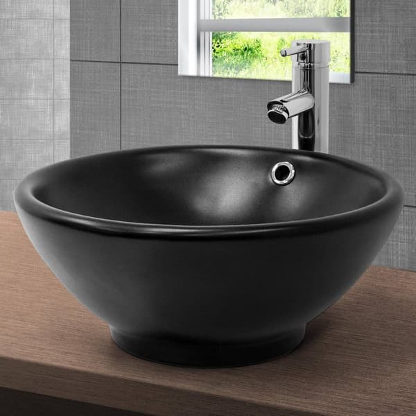 ECD Germany håndvask håndvask - Ø 420 x 170 mm - lavet af keramik - rund - hvid - bordplade håndvask bordplade håndvask håndvask håndvask bordplade