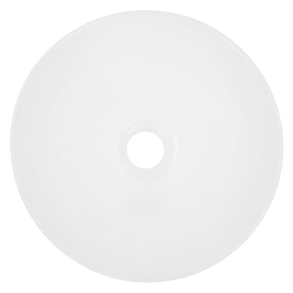 ML-Design keramisk håndvask i hvid blank, Ø 28x11.6 cm, rund essay bassin, moderne forfængelighed, vaskeskål med afløbshul, vask område hånd håndvask