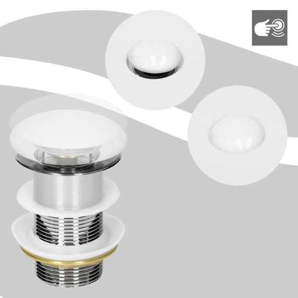 ML-Design keramisk håndvask i hvid blank, Ø 28x11.6 cm, rund essay bassin, moderne forfængelighed, vaskeskål med afløbshul, vask område hånd håndvask