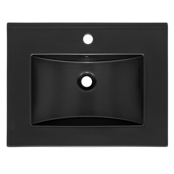 ECD Germany Tvättställ Tvättställ 610 x 465 x 175 mm keramiskt vitt Inbyggt handfat Inbyggt tvättställ Tvättskål Handtvätt Inbyggt tvättställ Bänkskål