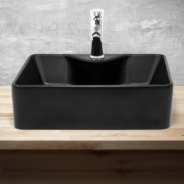 ECD Germany design håndvask håndvask 480 x 380 x 140 mm lavet af keramisk hvid - bordplade håndvask bordplade håndvask håndvask bordplade håndvask