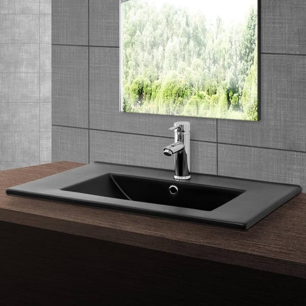 ECD Germany håndvask håndvask 710 x 465 x 175 mm keramisk hvid indbygget håndvask indbygget håndvask håndvask håndvask indbygget håndvask bordplade