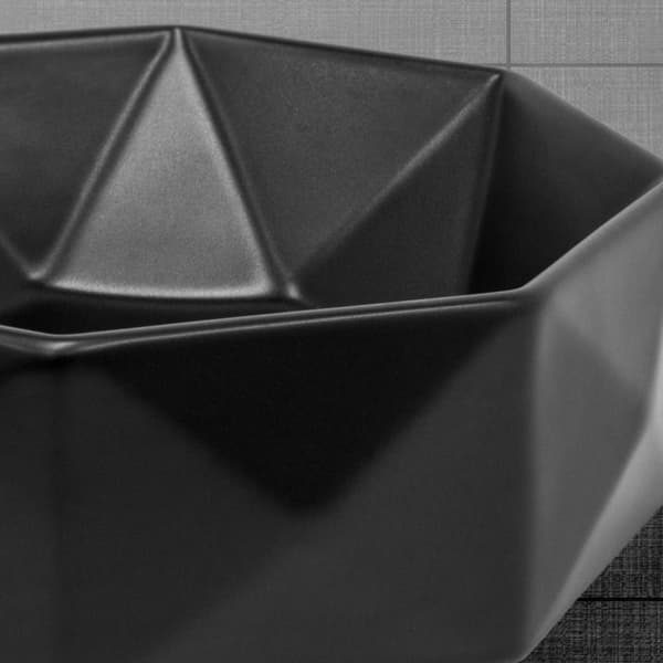 ML-Design Keramisk håndvask i hvid blank, Ø 42x13.5 cm, Diamond Design, Round Essay Basin, Moderne Forfængelighed, Vaskeskål Vaskeplad Håndvask