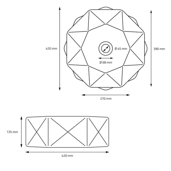 ML-Design Keramisk håndvask i hvid blank, Ø 42x13.5 cm, Diamond Design, Round Essay Basin, Moderne Forfængelighed, Vaskeskål Vaskeplad Håndvask