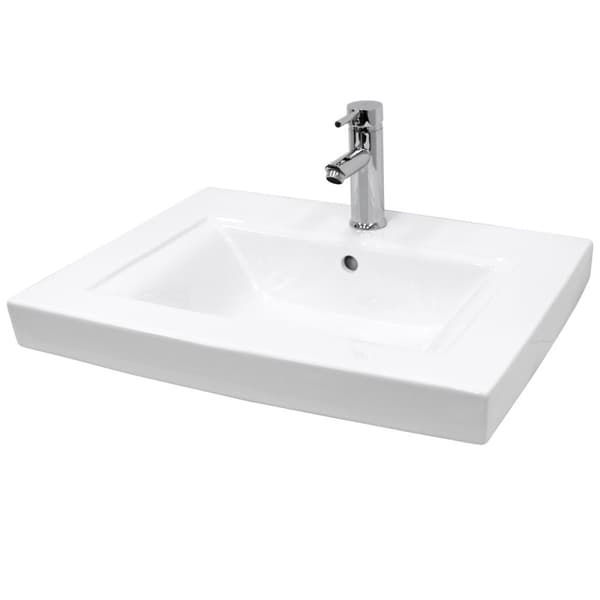 Keramisk vask bassin monteret håndvask håndvask 605 x 465 mm