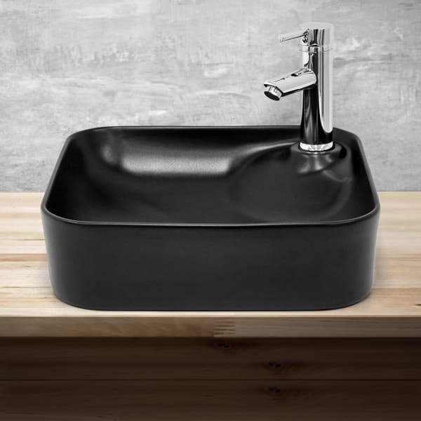 ECD Germany pesuallas pesuallas - 435 x 435 x 125 mm - valmistettu keraamisesta - valkoinen - työtaso pesuallas tiskiallas pesuallas pesuallas käsin