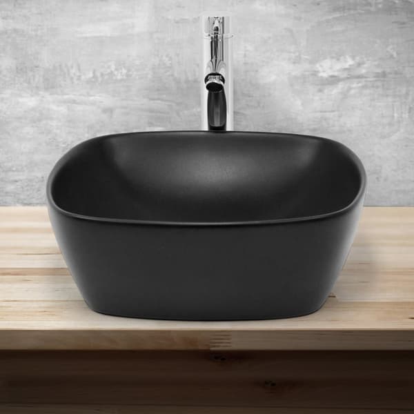 ECD Germany håndvask håndvask - 405 x 405 x 140 mm - lavet af keramik - hvid - bordplade håndvask bordplade håndvask håndvask håndvask bordplade