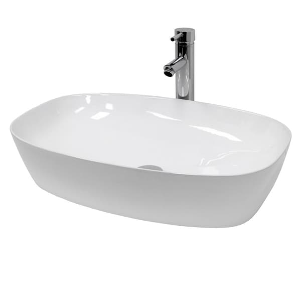 Keramisk vask forfængelighed køkkenbordet håndvask bassin håndvask 605 x 380 mm