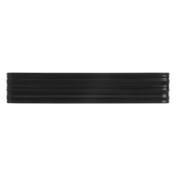 ML-Design Keramisk Vask i Mat Sort 68x38x12 cm Firkantet; Moderne Overfladevask; Design Håndvask Overfladevask; Vaskeservant til Badeværelse og