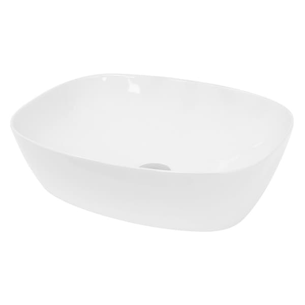 ECD Germany håndvask håndvask inkl. Affaldssæt uden overløb - 505 x 385 x 135 mm - lavet af keramik - hvid - bordplade håndvask bordplade håndvask