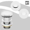 Miniatyrbillede 8 af 9: ML-Design Hvid Keramik Vask 51x25x13 cm med Hvid Afløbsventil; Firkantet; Højrehåndet Hanehul; Vægmontering eller Overfladevask; Moderne Håndvask